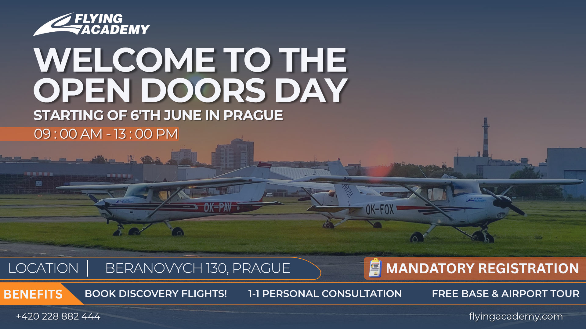 Welcome to the Open Doors Day at Flying Academy Prague on June 6