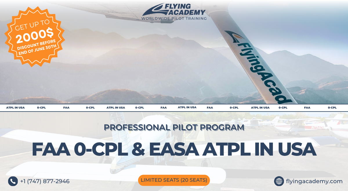 FAA 0-CPL and EASA ATPL in USA professional pilot program discount offer